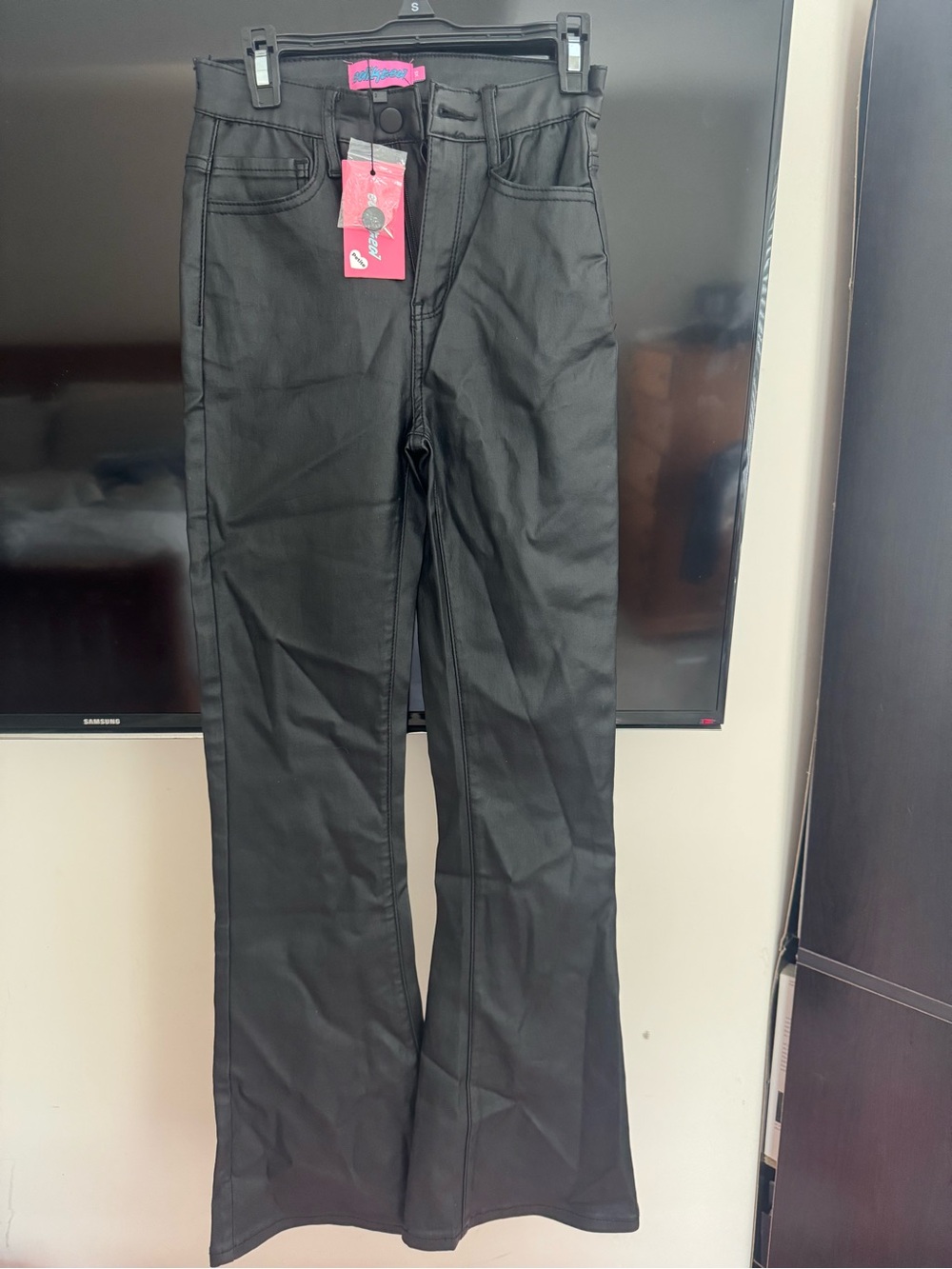 Edikted Black Boot Cut Pants